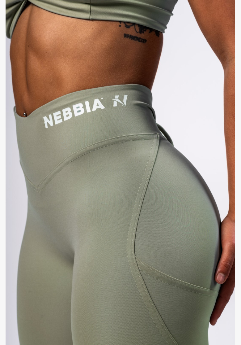 NEBBIA • NEBBIA Shaping leggings with lacing STRONG BEAUTY light green • Nebshop.cz NEBBIA • NEBBIA Shaping leggings with lacing STRONG BEAUTY light green • Nebshop.cz