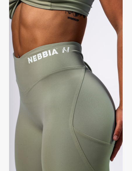 NEBBIA • NEBBIA Tvarujúce legíny so šnurovaním STRONG BEAUTY svetlozelené • Nebshop.sk