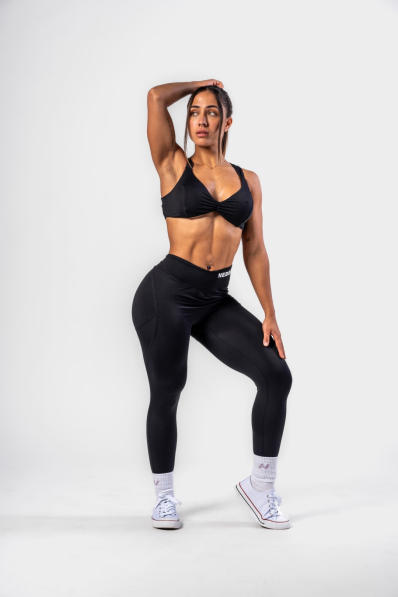 NEBBIA • NEBBIA Tvarující legíny se šněrováním STRONG BEAUTY černé • Nebshop.cz
