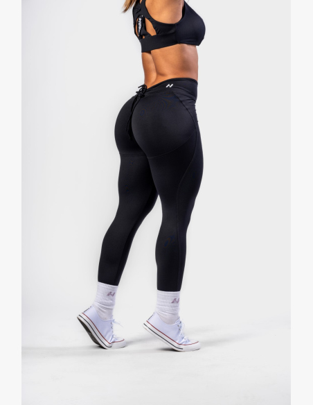NEBBIA • NEBBIA Shaping leggings with lacing STRONG BEAUTY black • Nebshop.cz