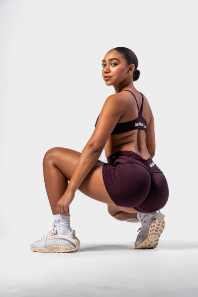 NEBBIA • NEBBIA Shorty modellanti con vita a V STRONG BEAUTY bordeaux • Nebshop.it
