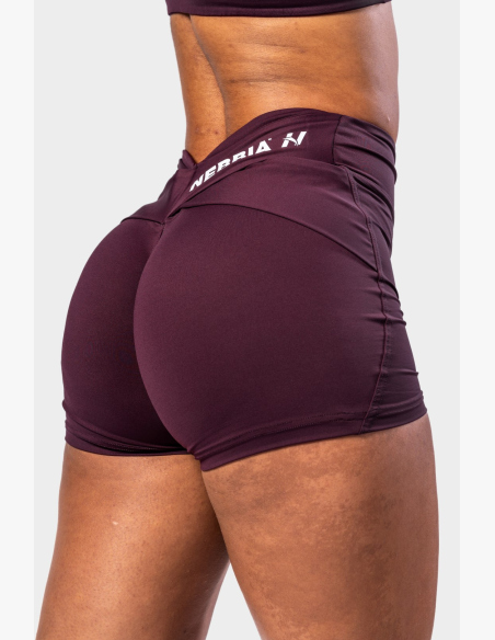NEBBIA • NEBBIA Shorty modellanti con vita a V STRONG BEAUTY bordeaux • Nebshop.it