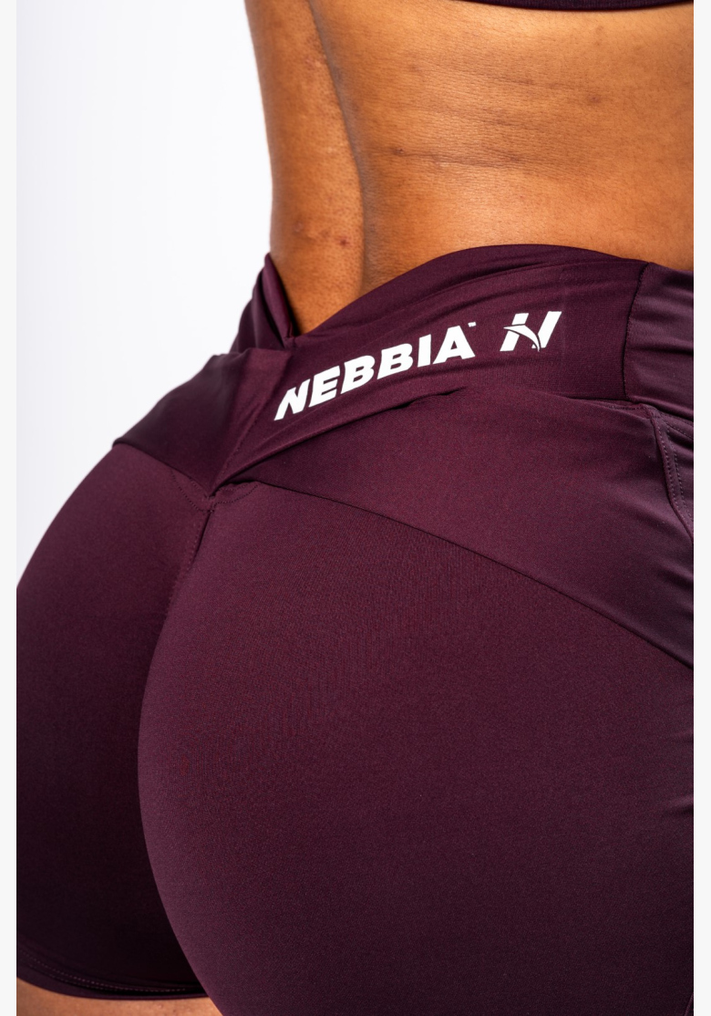 NEBBIA • NEBBIA Tvarujúce šortky s V-shaped pásom STRONG BEAUTY bordové • Nebshop.sk NEBBIA • NEBBIA Tvarujúce šortky s V-shaped pásom STRONG BEAUTY bordové • Nebshop.sk