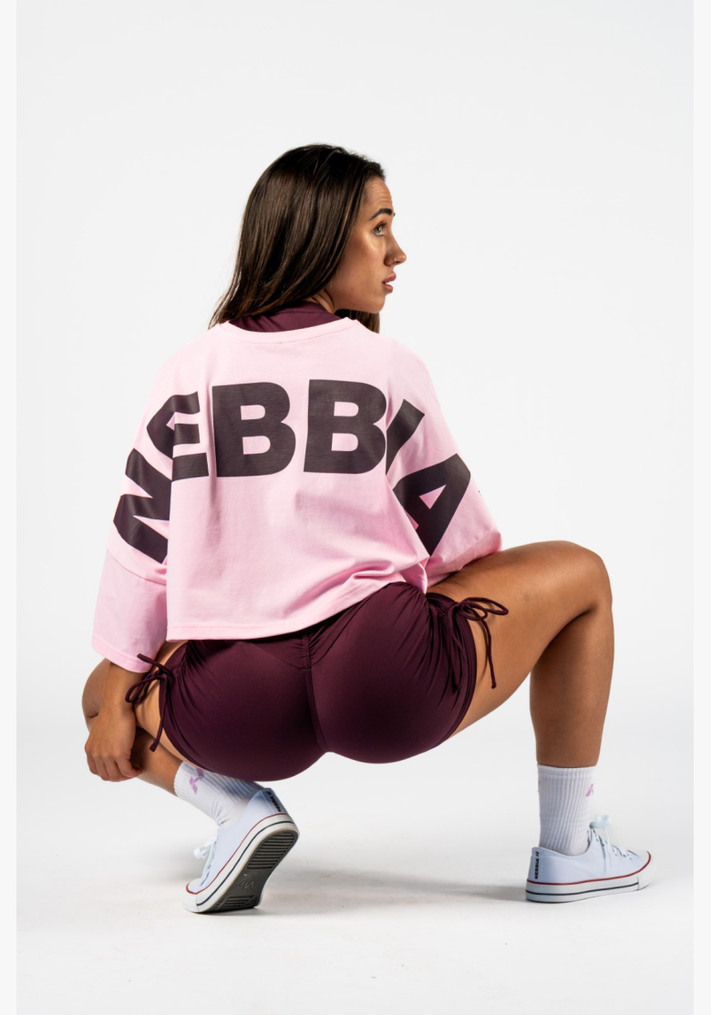 NEBBIA • NEBBIA Oversized crop tričko JUST FLOW ružové • Nebshop.sk NEBBIA • NEBBIA Oversized crop tričko JUST FLOW ružové • Nebshop.sk