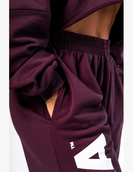 NEBBIA • NEBBIA Pantaloni baggy larghi BOYFRIEND STYLE bordeaux • Nebshop.it