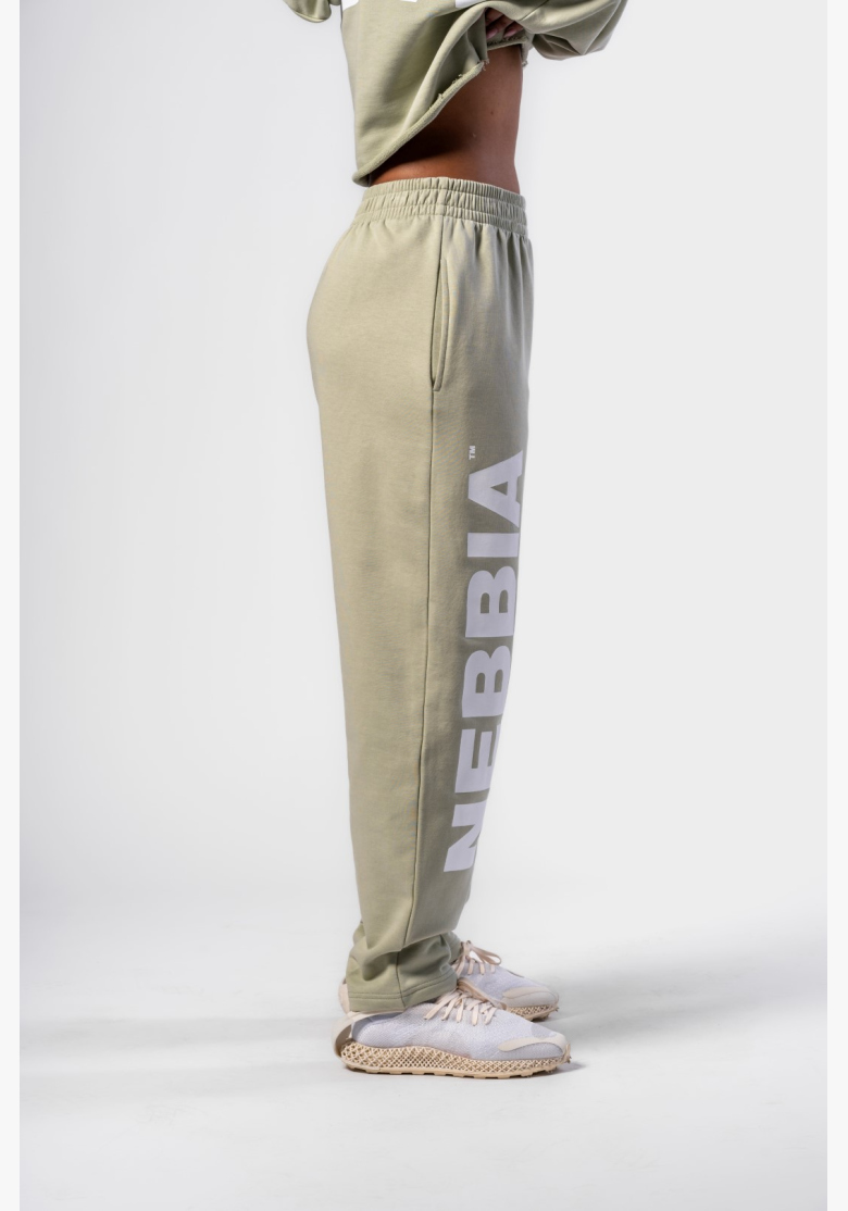 NEBBIA • NEBBIA Pantaloni baggy a gamba larga BOYFRIEND STYLE verde chiaro • Nebshop.cz NEBBIA • NEBBIA Pantaloni baggy a gamba larga BOYFRIEND STYLE verde chiaro • Nebshop.cz