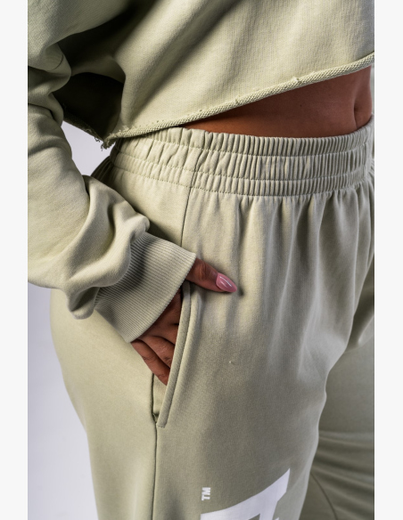 NEBBIA • NEBBIA Loose baggy sweatpants BOYFRIEND STYLE light green • Nebshop.cz