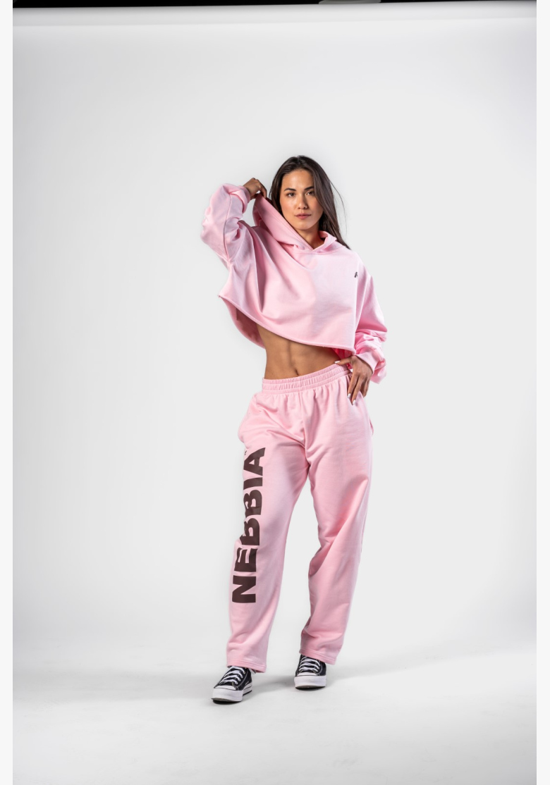 NEBBIA • NEBBIA Voľné baggy tepláky BOYFRIEND STYLE ružové • Nebshop.sk NEBBIA • NEBBIA Voľné baggy tepláky BOYFRIEND STYLE ružové • Nebshop.sk