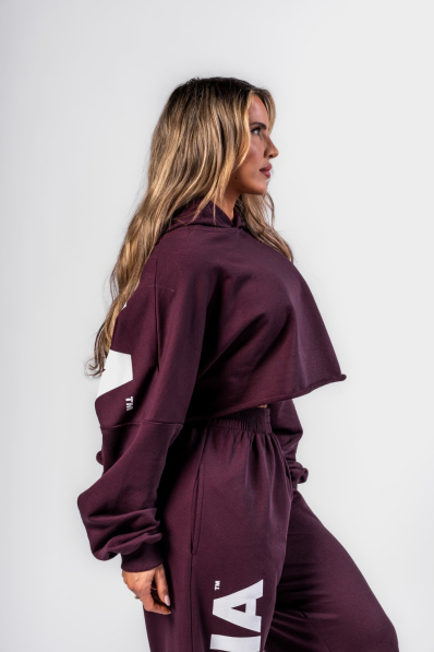 NEBBIA • NEBBIA Oversized mikina s kapucí OWN YOUR POWER bordová • Nebshop.cz 2