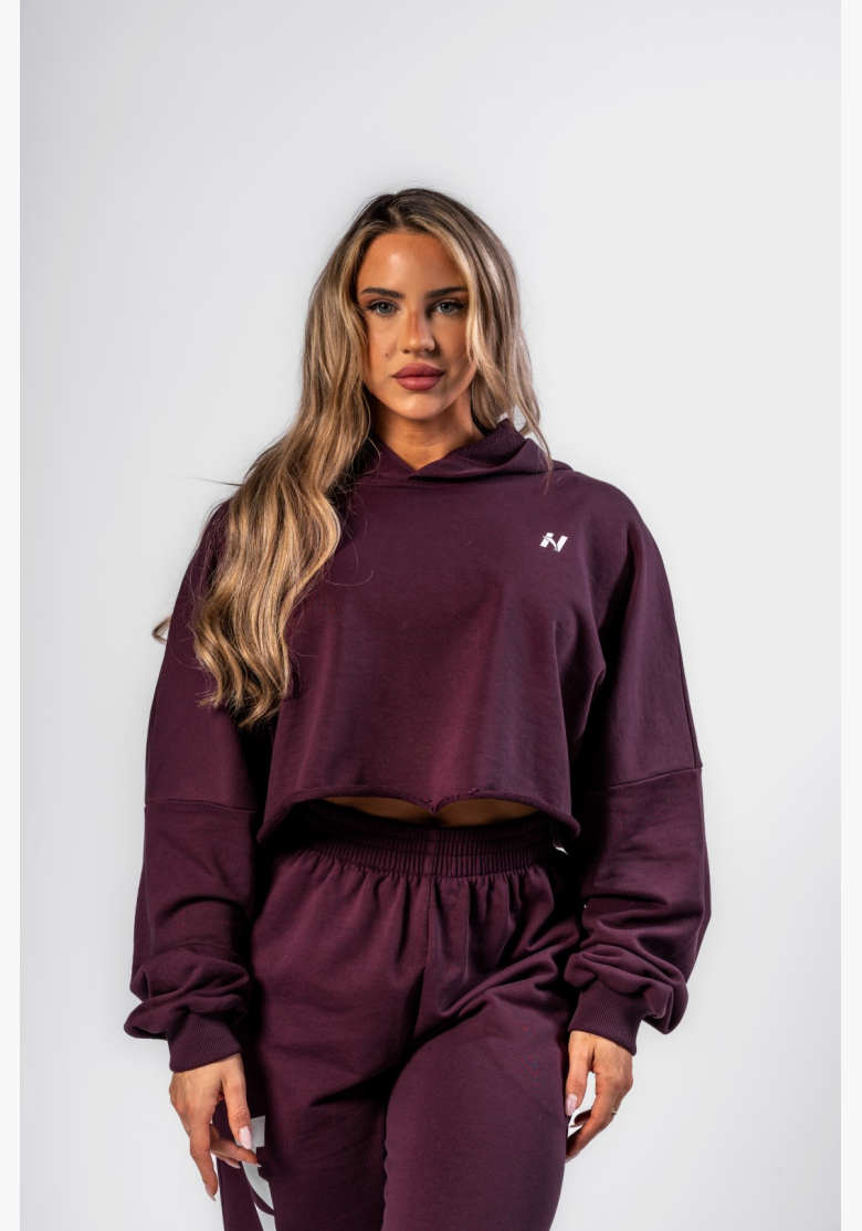 NEBBIA • NEBBIA Oversized hoodie with hood OWN YOUR POWER burgundy • Nebshop.cz NEBBIA • NEBBIA Oversized hoodie with hood OWN YOUR POWER burgundy • Nebshop.cz