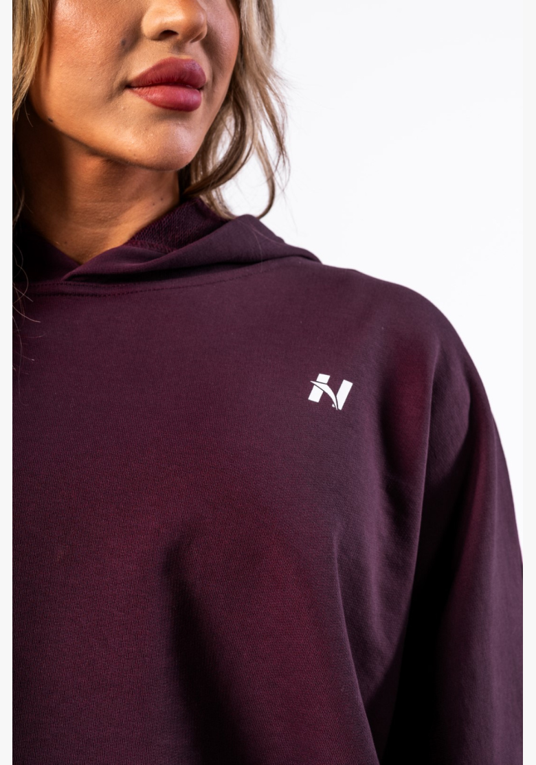 NEBBIA • NEBBIA Oversized hoodie with hood OWN YOUR POWER burgundy • Nebshop.cz NEBBIA • NEBBIA Oversized hoodie with hood OWN YOUR POWER burgundy • Nebshop.cz