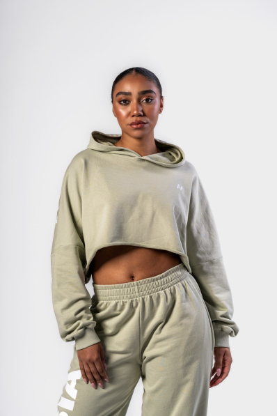NEBBIA • NEBBIA Oversized mikina s kapucí OWN YOUR POWER světle zelená • Nebshop.cz