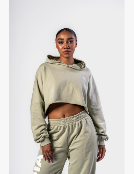 NEBBIA • NEBBIA Oversized mikina s kapucí OWN YOUR POWER svetlozelená • Nebshop.sk
