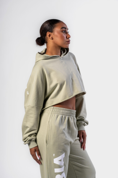 NEBBIA • NEBBIA Oversized mikina s kapucí OWN YOUR POWER světle zelená • Nebshop.cz 2