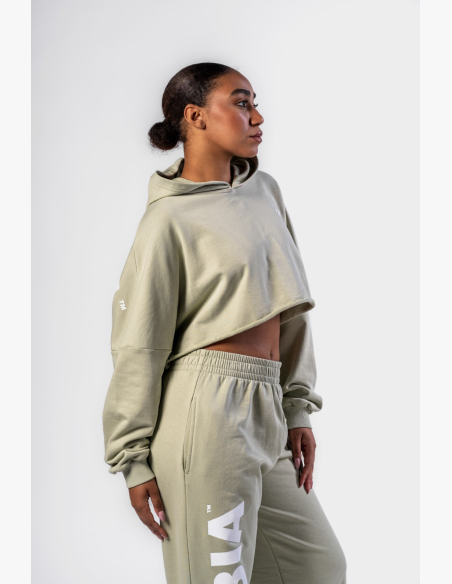 NEBBIA • NEBBIA Oversized mikina s kapucí OWN YOUR POWER svetlozelená • Nebshop.sk