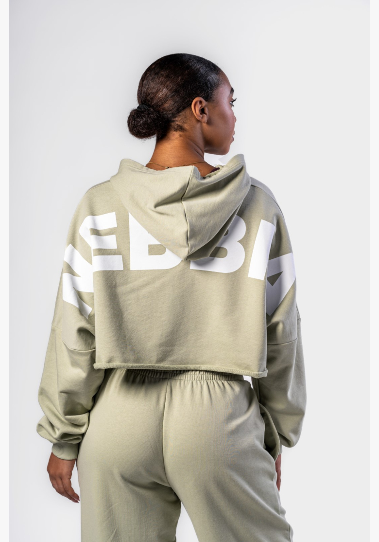 NEBBIA • NEBBIA Oversized hoodie with hood OWN YOUR POWER light green • Nebshop.com NEBBIA • NEBBIA Oversized hoodie with hood OWN YOUR POWER light green • Nebshop.com