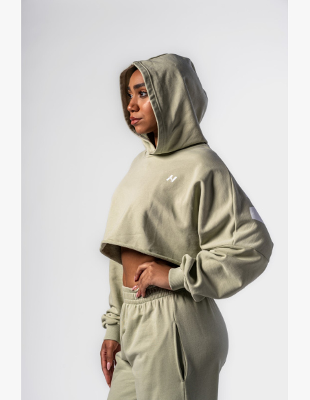 NEBBIA • NEBBIA Oversized mikina s kapucí OWN YOUR POWER svetlozelená • Nebshop.sk