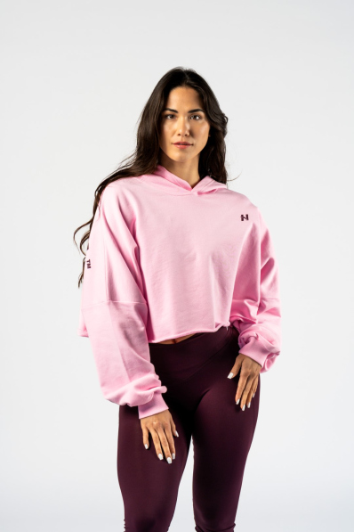 NEBBIA • NEBBIA Oversized mikina s kapucí OWN YOUR POWER růžová • Nebshop.cz