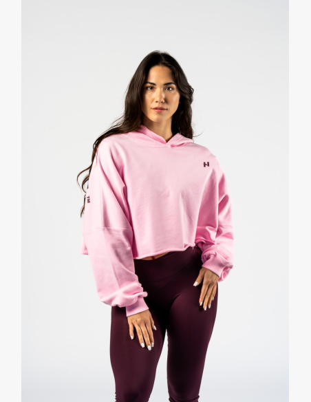 NEBBIA • NEBBIA Oversized hoodie with hood OWN YOUR POWER pink • Nebshop.com