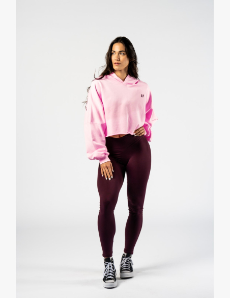 NEBBIA • NEBBIA Oversized hoodie with hood OWN YOUR POWER pink • Nebshop.com