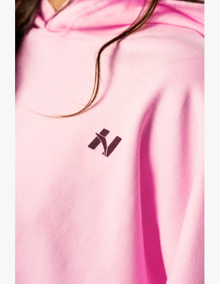 NEBBIA • NEBBIA Oversized hoodie with hood OWN YOUR POWER pink • Nebshop.com