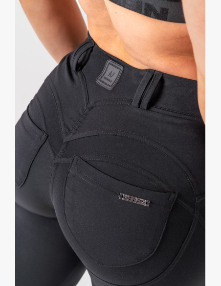 NEBBIA • NEBBIA Rozšírené Bubble Butt legíny 2.0 POWER LIFT čierne • NebShop