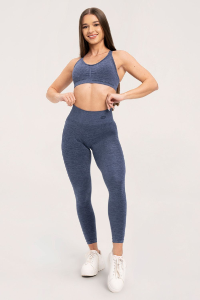 Gym Glamour Legíny seamless deep push up Dark Blue • NebShop