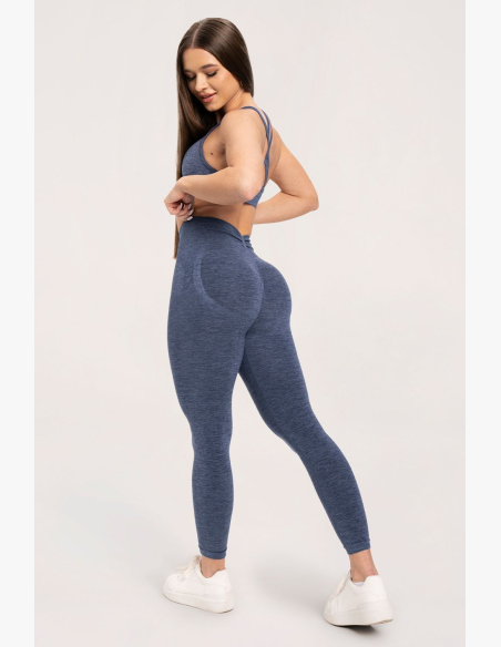 Gym Glamour Legíny seamless deep push up Dark Blue • NebShop