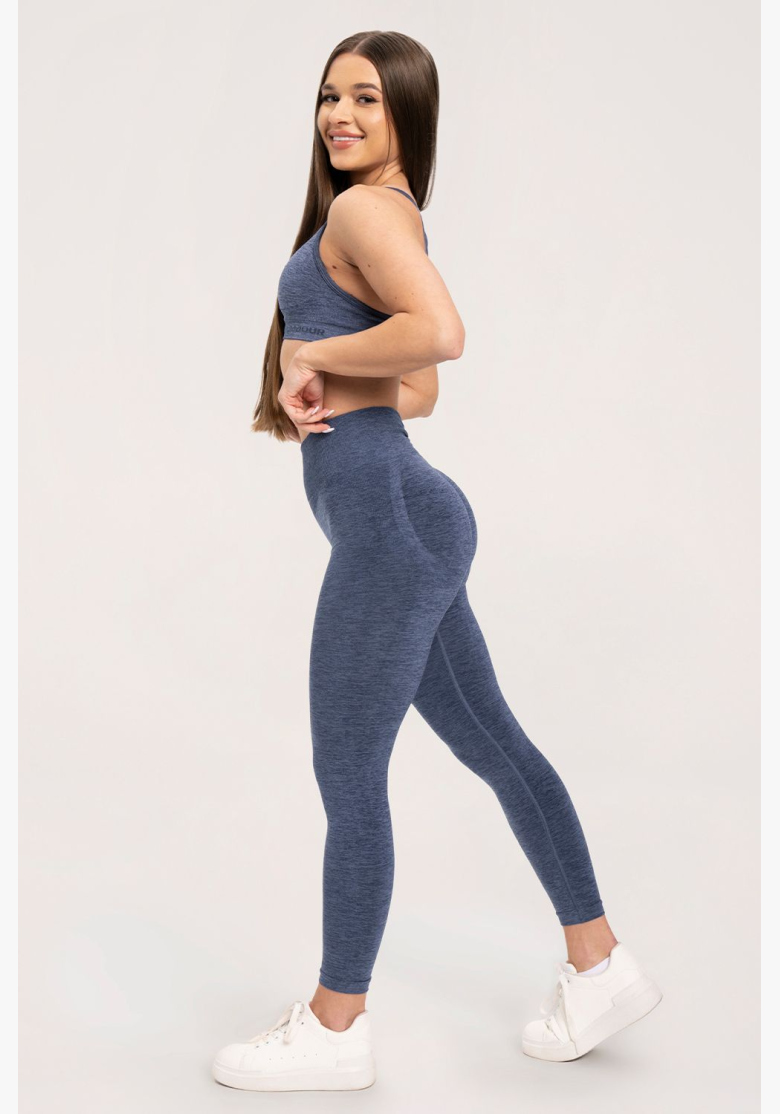 Gym Glamour Legíny seamless deep push up Dark Blue • NebShop