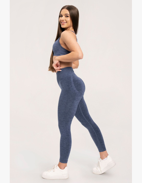 Gym Glamour Legíny seamless deep push up Dark Blue • NebShop