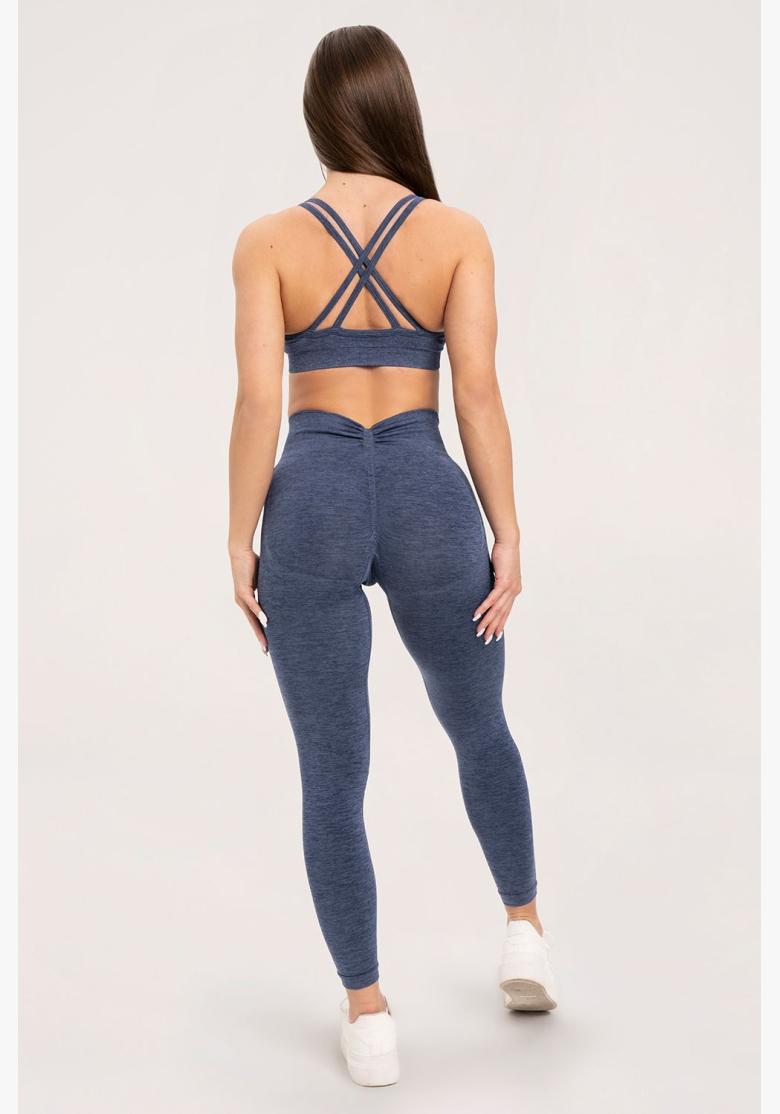 Gym Glamour Legíny seamless deep push up Dark Blue • NebShop