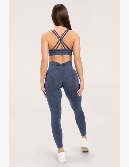 Gym Glamour Legíny seamless deep push up Dark Blue • NebShop
