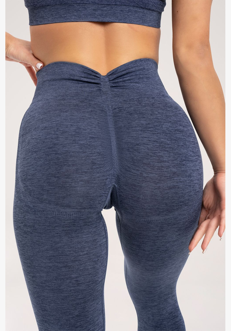 Gym Glamour Legíny seamless deep push up Dark Blue • NebShop