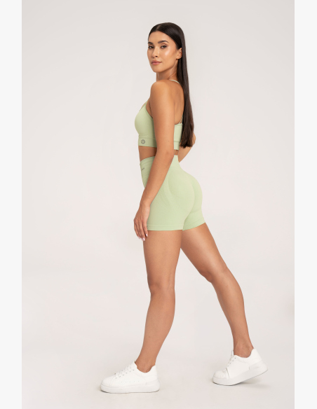 Gym Glamour Šortky push up 2.0 Pistácia • NebShop