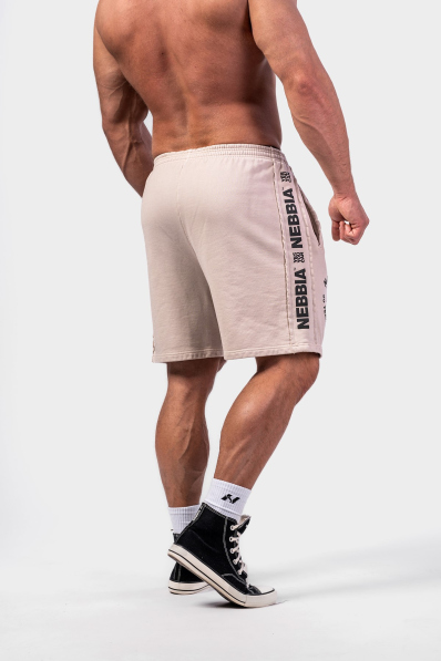 NEBBIA • NEBBIA Washed teplákové šortky LEGEND šedé • NebShop 2