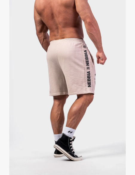 NEBBIA • NEBBIA Washed teplákové šortky LEGEND šedé • NebShop