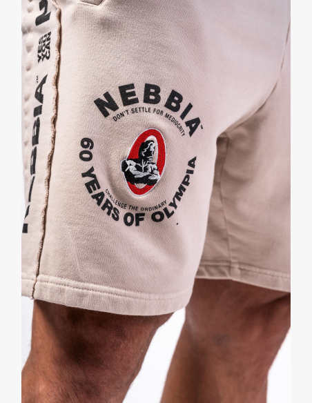 NEBBIA • NEBBIA Washed teplákové šortky LEGEND šedé • NebShop
