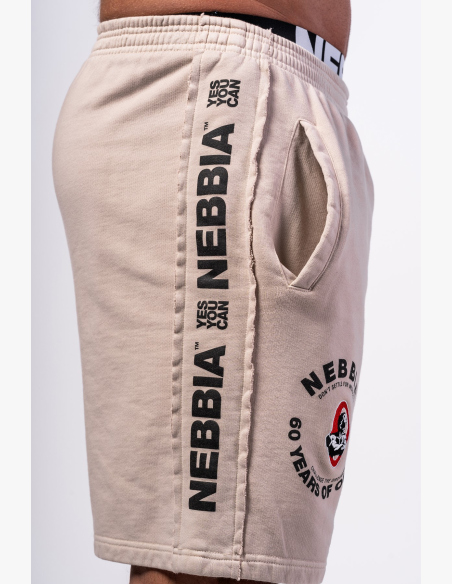 NEBBIA • NEBBIA Washed teplákové šortky LEGEND šedé • NebShop