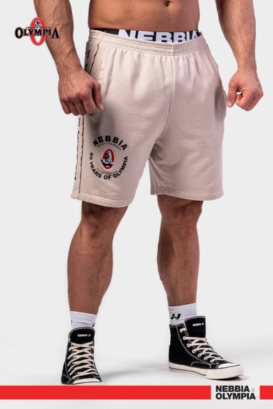NEBBIA • NEBBIA Washed teplákové šortky LEGEND šedé • NebShop