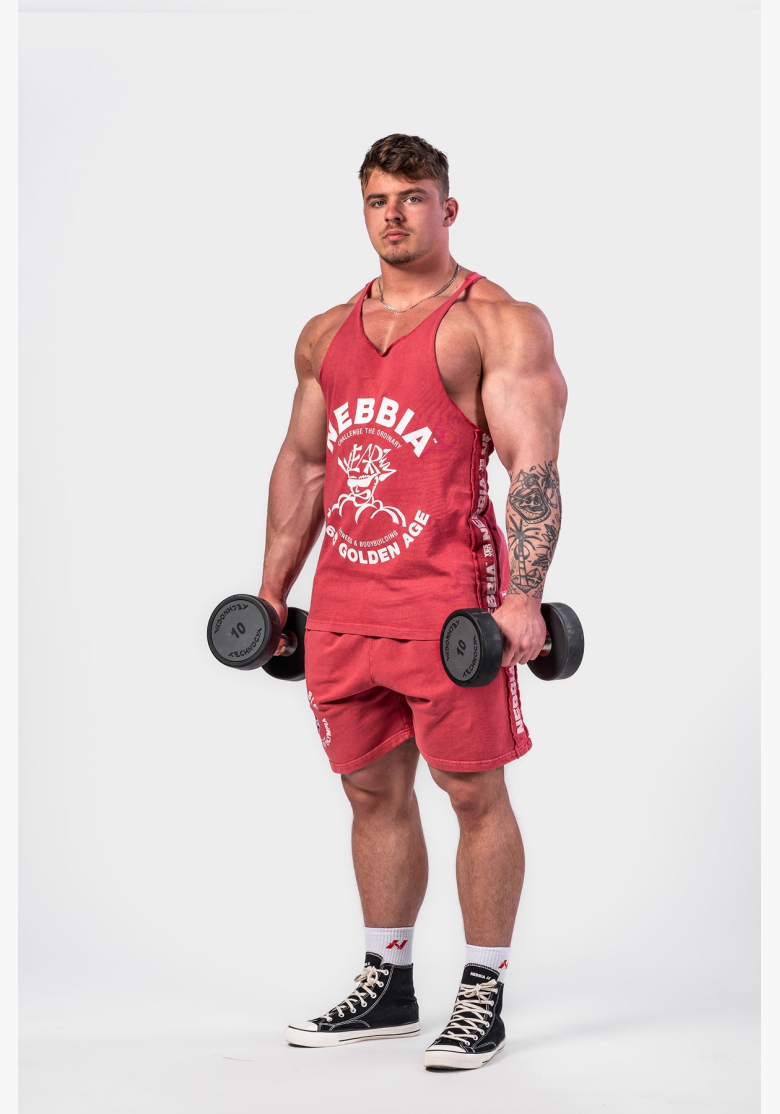 NEBBIA • NEBBIA Washed sweatshorts LEGEND red • NebShop NEBBIA • NEBBIA Washed sweatshorts LEGEND red • NebShop