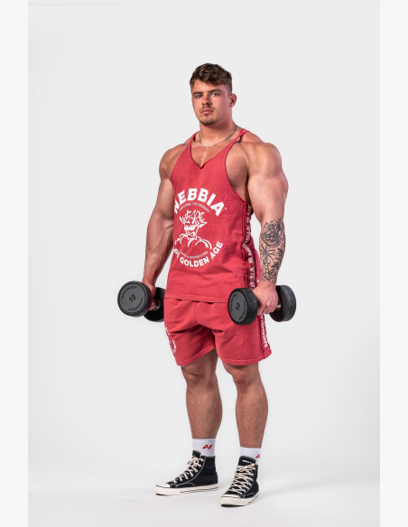 NEBBIA • NEBBIA Washed sweatshorts LEGEND red • NebShop
