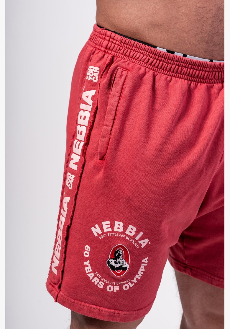 NEBBIA • NEBBIA Washed sweatshorts LEGEND red • NebShop NEBBIA • NEBBIA Washed sweatshorts LEGEND red • NebShop