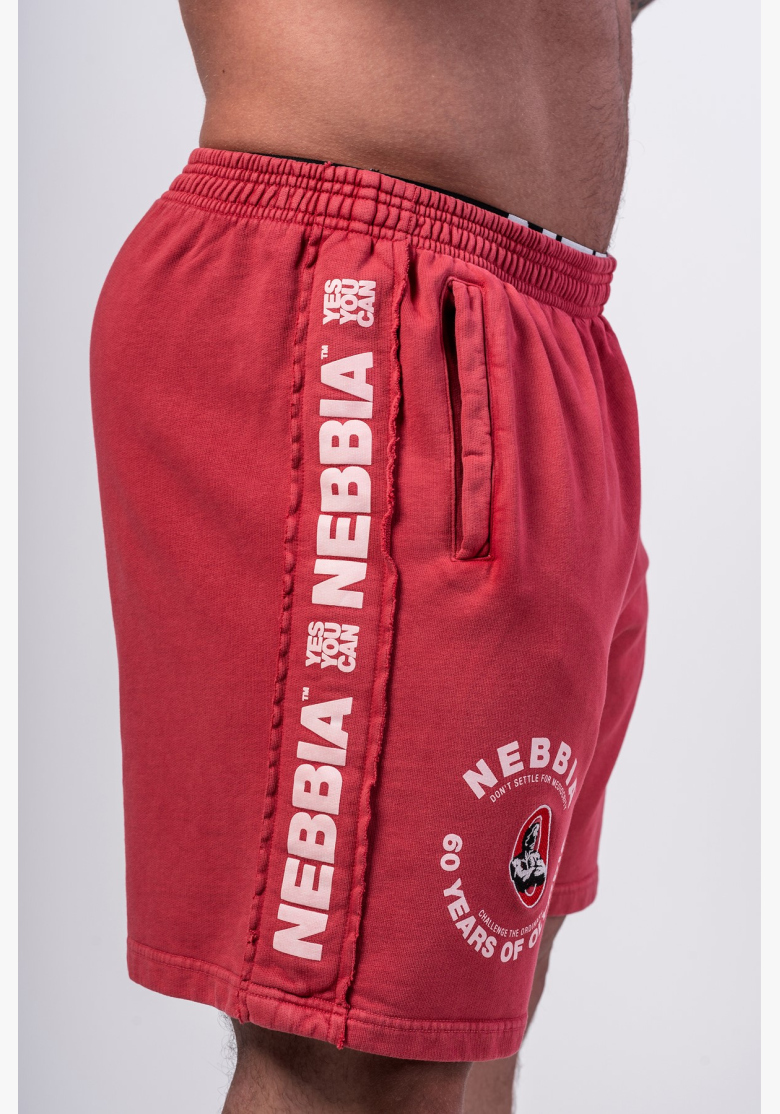 NEBBIA • NEBBIA Washed sweatshorts LEGEND red • NebShop NEBBIA • NEBBIA Washed sweatshorts LEGEND red • NebShop
