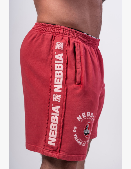 NEBBIA • NEBBIA Washed sweatshorts LEGEND red • NebShop