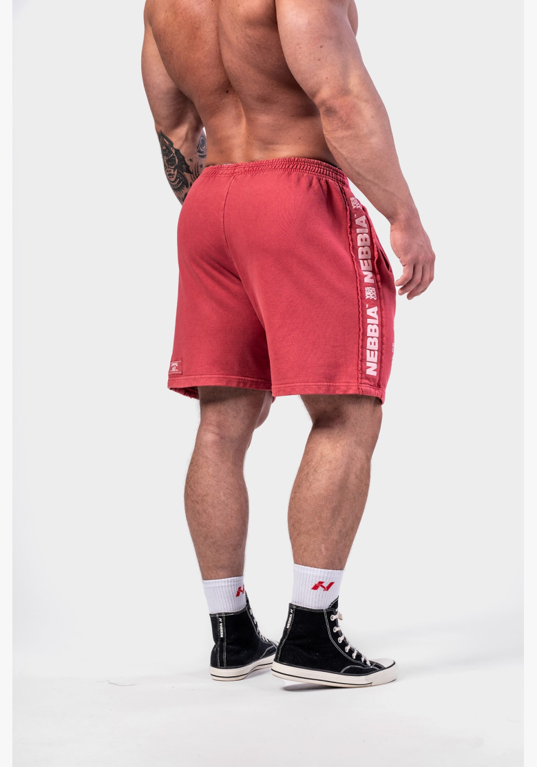 NEBBIA • NEBBIA Washed sweatshorts LEGEND red • NebShop NEBBIA • NEBBIA Washed sweatshorts LEGEND red • NebShop