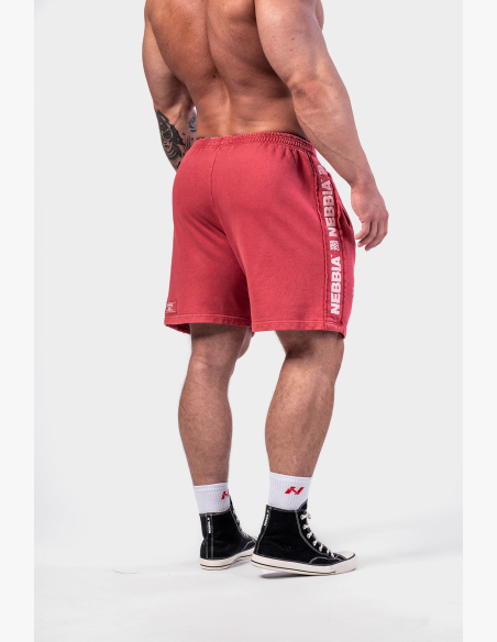 NEBBIA • NEBBIA Washed sweatshorts LEGEND red • NebShop