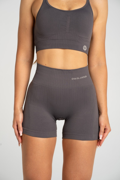 Gym Glamour Šortky push up 2.0 Dark Silver • NebShop