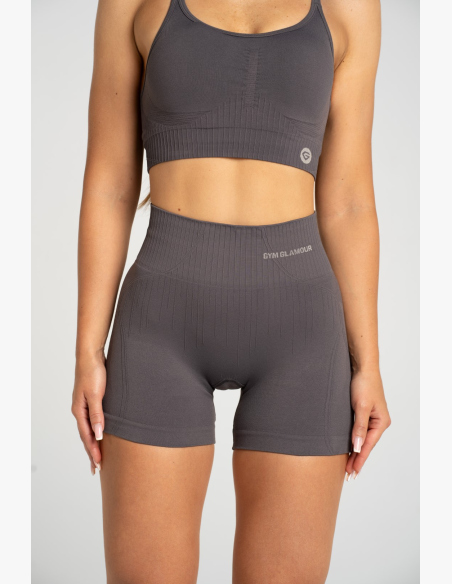 Gym Glamour Shorts push up 2.0 Dark Silver • NebShop