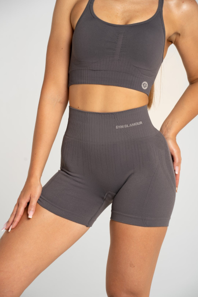Gym Glamour Shorts push up 2.0 Dark Silver • NebShop 2