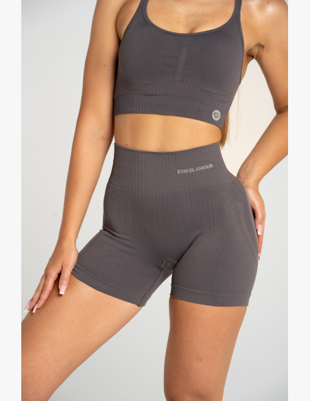 Gym Glamour Shorts push up 2.0 Dark Silver • NebShop